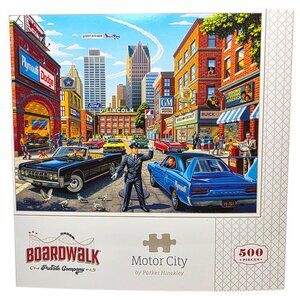 Motor City Detroit 500 Piece Jigsaw Puzzle 16" x 20" Iconic Places By Boardwalk